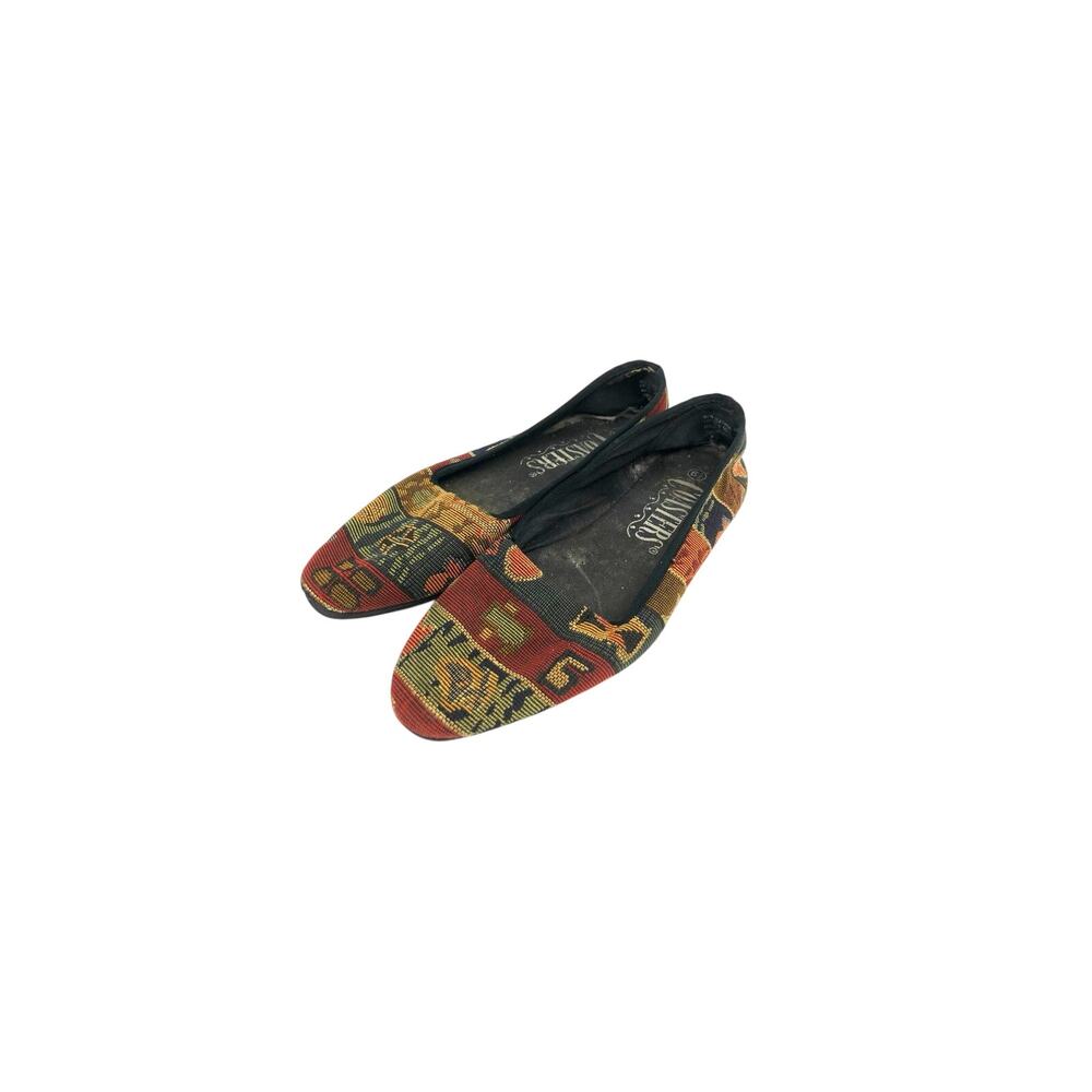 Vintage Brocade Slip On Flats Tapestry Shoes by Coasters Size 6.5